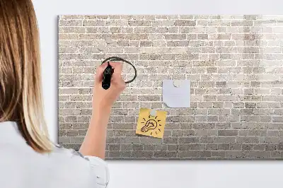 Popisovatelná magnetická tabule motiv cihlová zeď