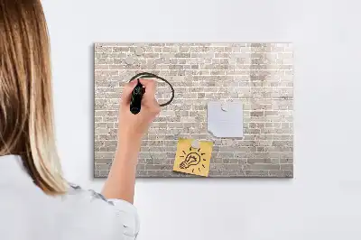 Popisovatelná magnetická tabule motiv cihlová zeď