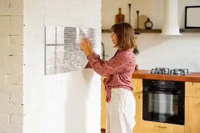 Popisovatelná magnetická tabule motiv cihlová zeď