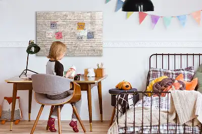 Popisovatelná magnetická tabule motiv cihlová zeď