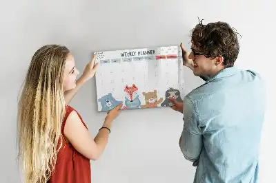 Popisovatelná magnetická tabule týdenní harmonogram