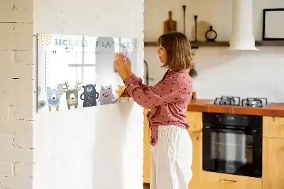 Magnetická kreslící tabule týdenní plánovač pro děti