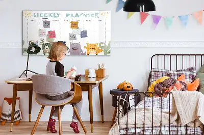 Magnetická kreslící tabule týdenní plánovač pro děti