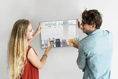Magnetická kreslící tabule týdenní plánovač pro děti