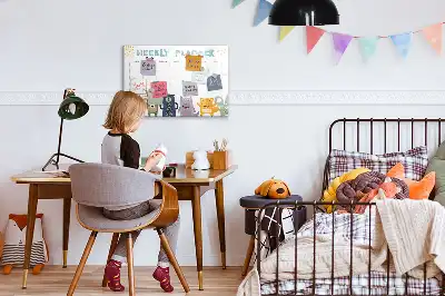 Magnetická kreslící tabule týdenní plánovač pro děti