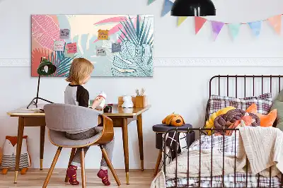 Popisovatelná magnetická tabule pastelové listy