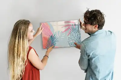 Popisovatelná magnetická tabule pastelové listy