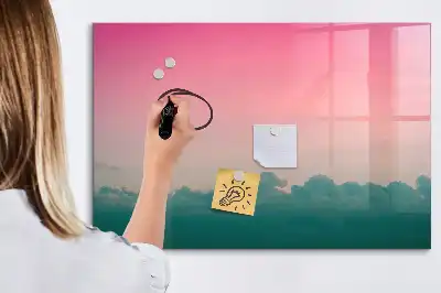 Popisovatelná magnetická tabule gradientní obloha