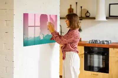 Popisovatelná magnetická tabule gradientní obloha