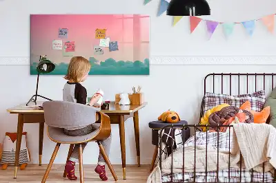 Popisovatelná magnetická tabule gradientní obloha
