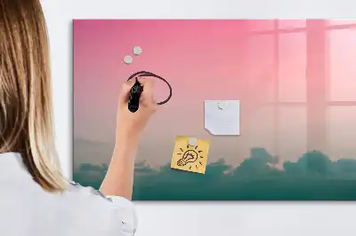 Popisovatelná magnetická tabule gradientní obloha