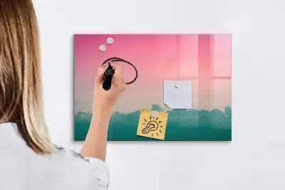 Popisovatelná magnetická tabule gradientní obloha