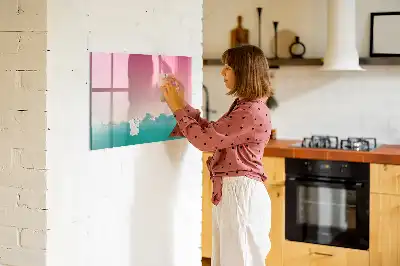 Popisovatelná magnetická tabule gradientní obloha