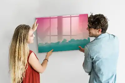Popisovatelná magnetická tabule gradientní obloha