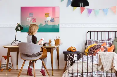 Popisovatelná magnetická tabule gradientní obloha