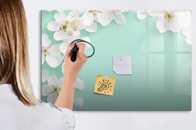 Popisovatelná magnetická tabule motiv plovoucí sedmikrásky