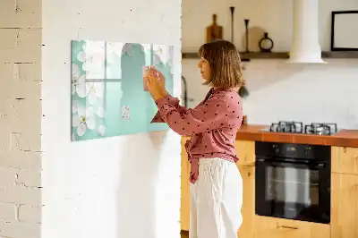 Popisovatelná magnetická tabule motiv plovoucí sedmikrásky