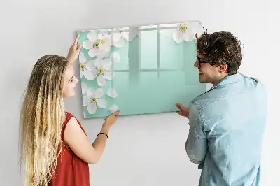 Popisovatelná magnetická tabule motiv plovoucí sedmikrásky