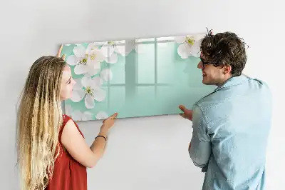 Popisovatelná magnetická tabule motiv plovoucí sedmikrásky