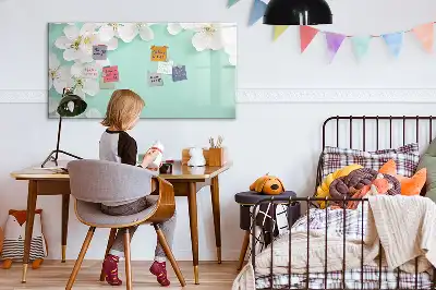 Popisovatelná magnetická tabule motiv plovoucí sedmikrásky