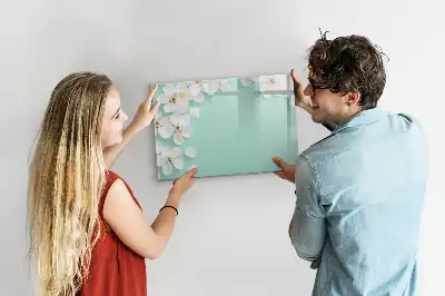 Popisovatelná magnetická tabule motiv plovoucí sedmikrásky