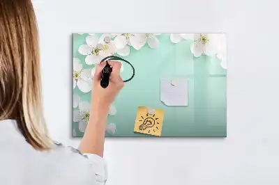 Popisovatelná magnetická tabule motiv plovoucí sedmikrásky