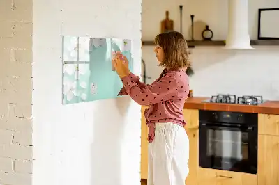 Popisovatelná magnetická tabule motiv plovoucí sedmikrásky