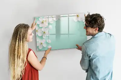 Popisovatelná magnetická tabule motiv plovoucí sedmikrásky