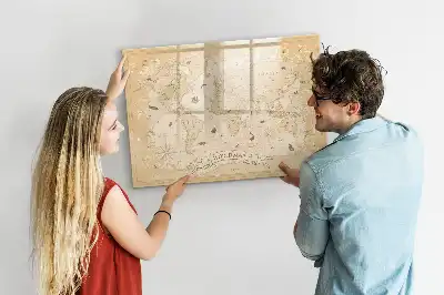 Magnetická kreslící tabule v designu vintage mapy světa