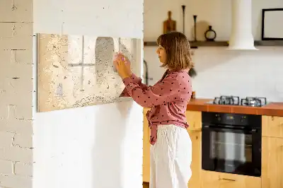 Magnetická kreslící tabule v designu vintage mapy světa