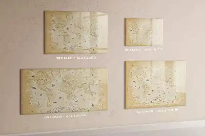Magnetická kreslící tabule v designu vintage mapy světa