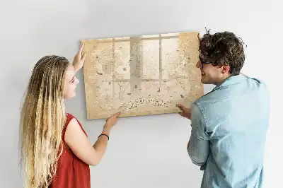 Magnetická kreslící tabule v designu vintage mapy světa