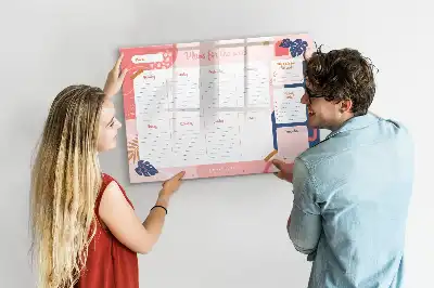 Magnetická kreslící tabule plánovač týdne