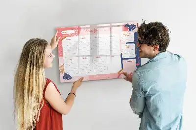 Magnetická kreslící tabule plánovač týdne