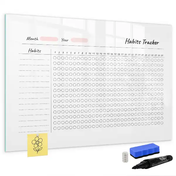 Magnetická kreslicí tabule pro sledování návyků