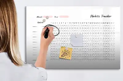 Magnetická kreslicí tabule pro sledování návyků