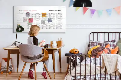 Magnetická kreslicí tabule pro sledování návyků
