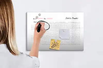 Magnetická kreslicí tabule pro sledování návyků