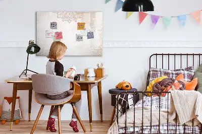 Popisovatelná magnetická tabule s dekorativním vzorem