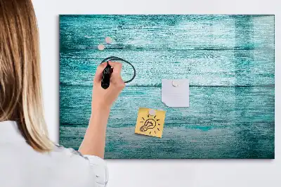 Magnetická kreslící tabule v designu modrého starého dřeva
