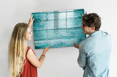 Magnetická kreslící tabule v designu modrého starého dřeva