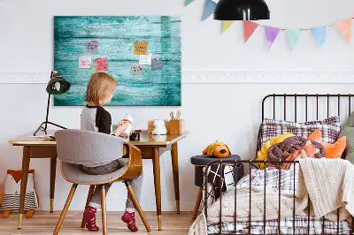 Magnetická kreslící tabule v designu modrého starého dřeva