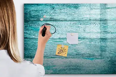 Magnetická kreslící tabule v designu modrého starého dřeva