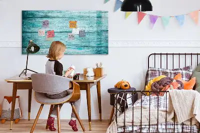 Magnetická kreslící tabule v designu modrého starého dřeva