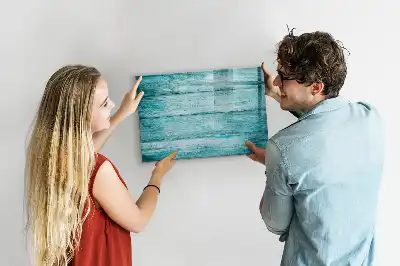 Magnetická kreslící tabule v designu modrého starého dřeva