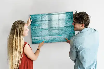 Magnetická kreslící tabule v designu modrého starého dřeva