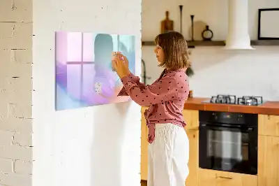 Popisovatelná magnetická tabule barevná pírka
