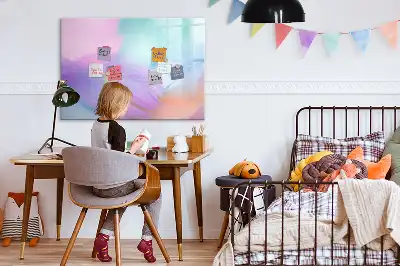 Popisovatelná magnetická tabule barevná pírka