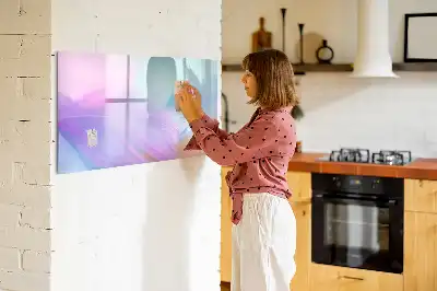 Popisovatelná magnetická tabule barevná pírka