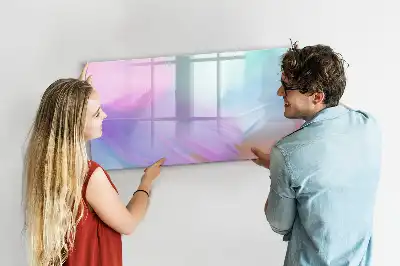 Popisovatelná magnetická tabule barevná pírka